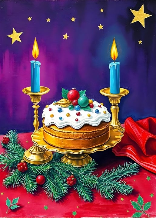 illustration Christmas night