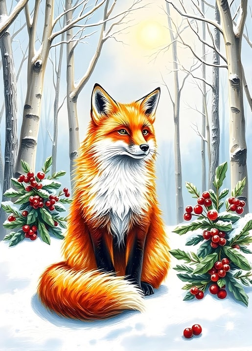 illustration Christmas night