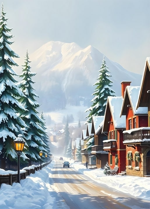 illustration Christmas night