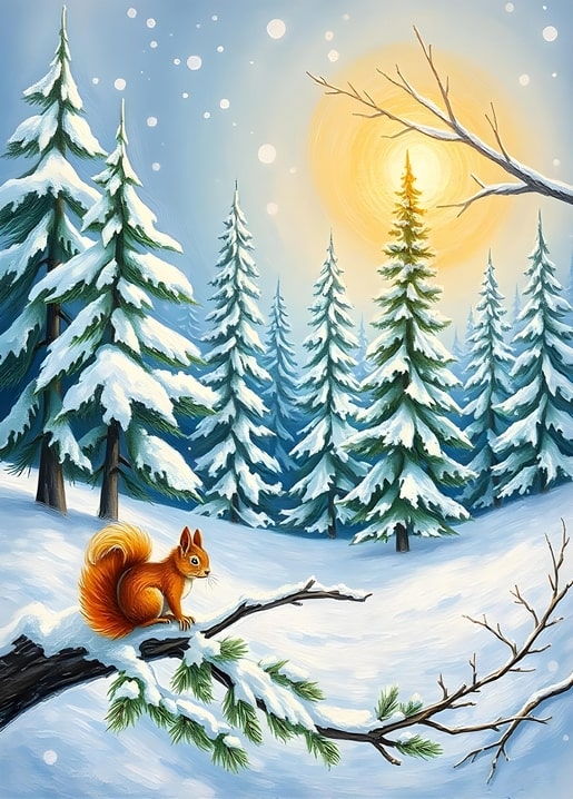 illustration Christmas night