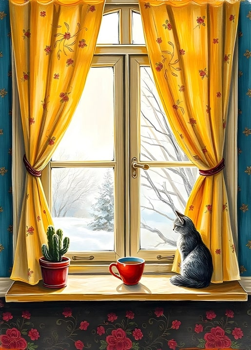 illustration Christmas night