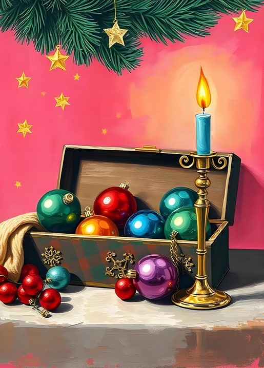 illustration Christmas night