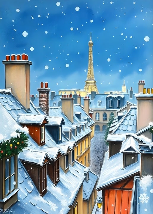 illustration Christmas night