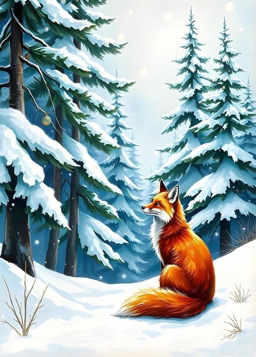 illustration Christmas night