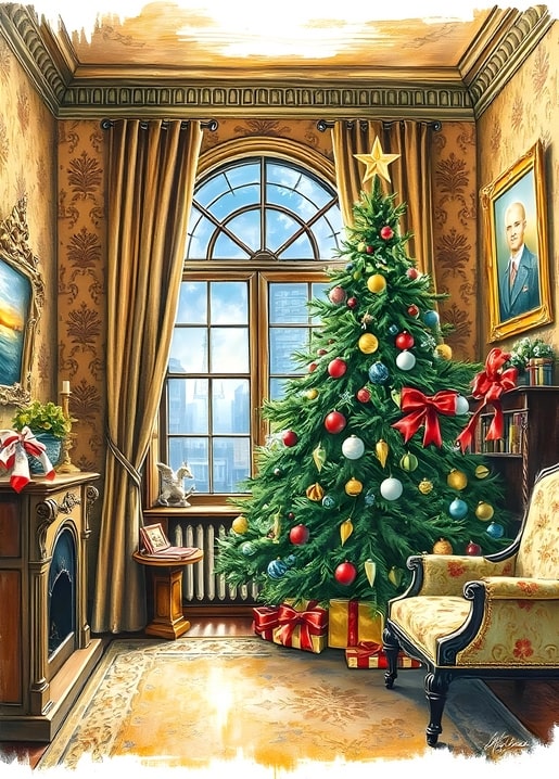 illustration Christmas night