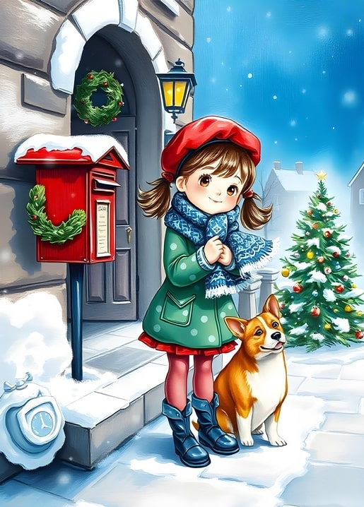 illustration Christmas night