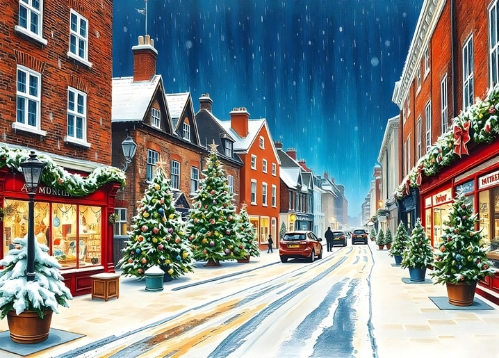 illustration Christmas night
