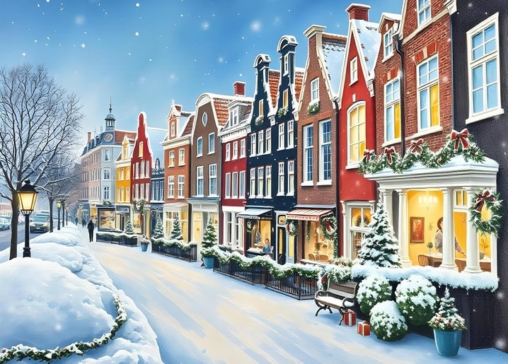 illustration Christmas night