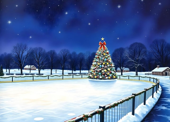 illustration Christmas night