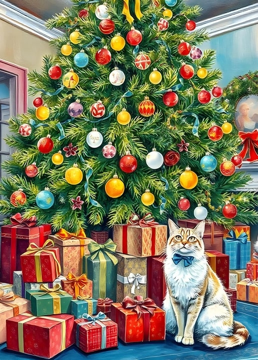 illustration Christmas night