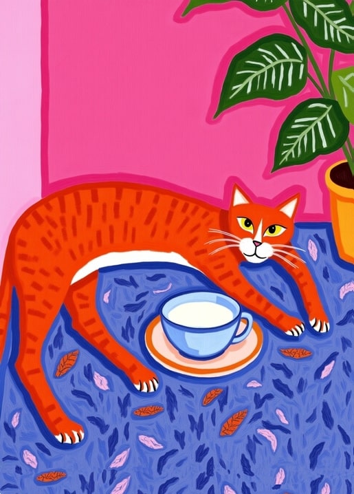 cat art illustration