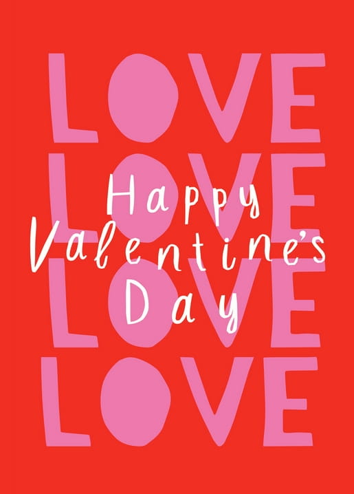 Valentine’s day postcard