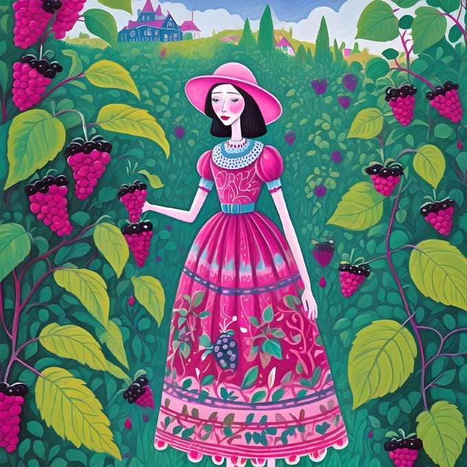 postcards with illustrations cute girls