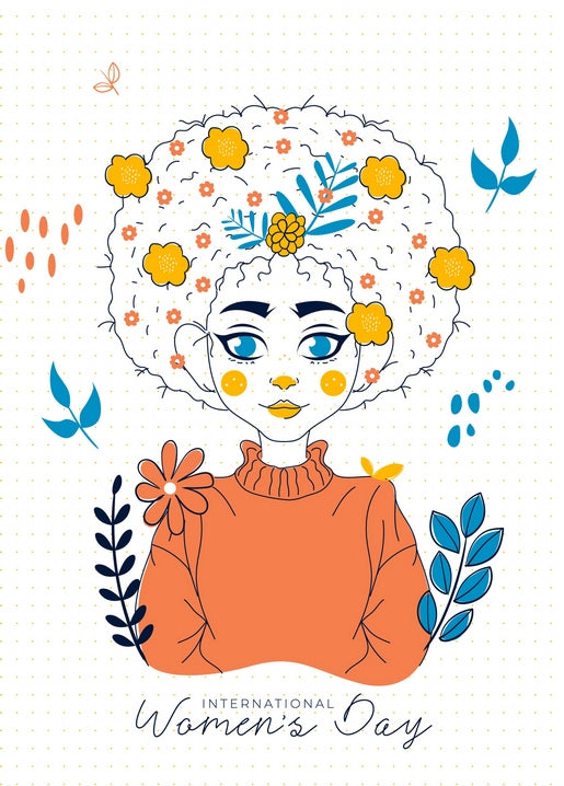 gentle spring illustration postcard