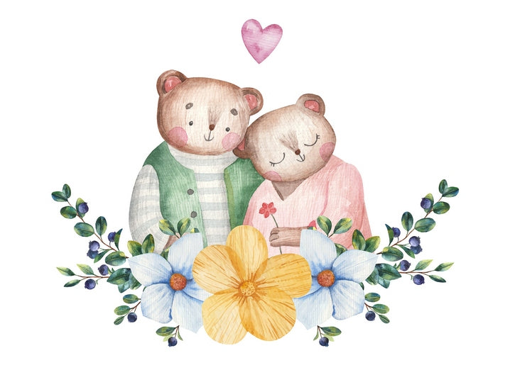 gentle spring illustration postcard