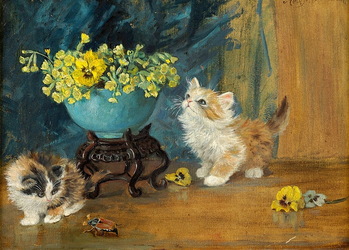 illustration with cute kittens