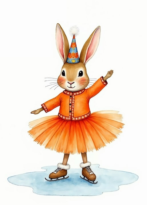 illustration rabbit Peter Christmas day postcard
