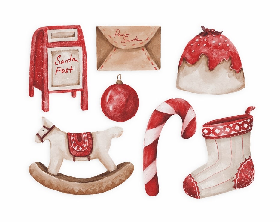 Фігурні листівки Christmas elements