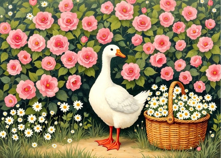 spring garden illustration