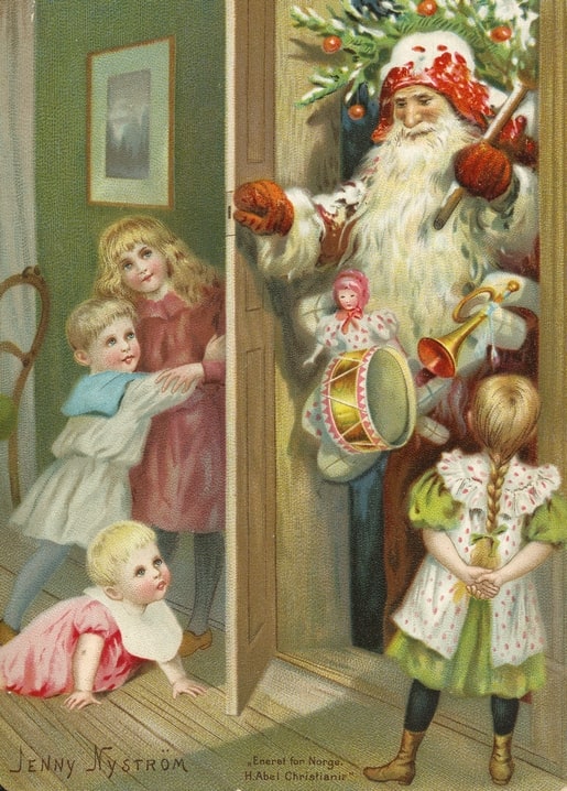 christmas retro vintage postcard