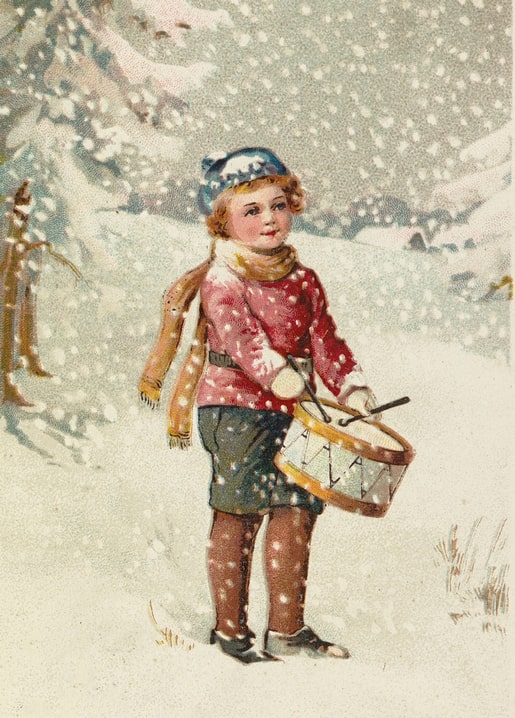 christmas retro vintage postcard
