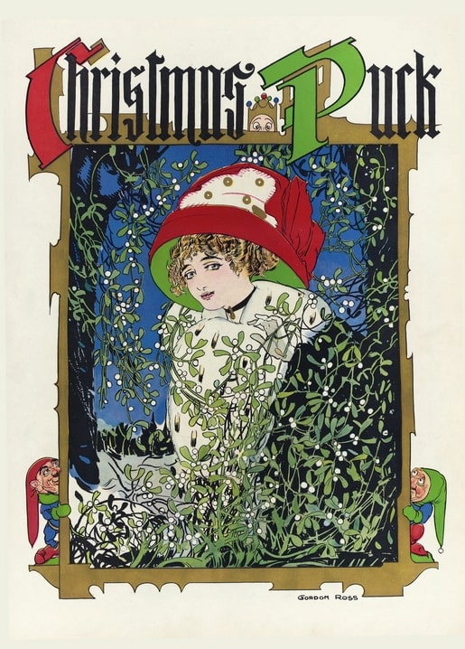 christmas retro vintage postcard