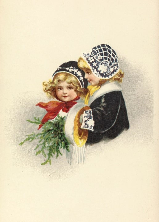 christmas retro vintage postcard