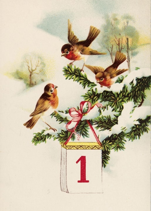 christmas retro vintage postcard