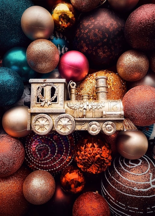 Postkarte Winter- und Weihnachtsfoto