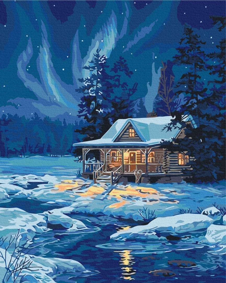 new year art postcardspainting by number, winter theme