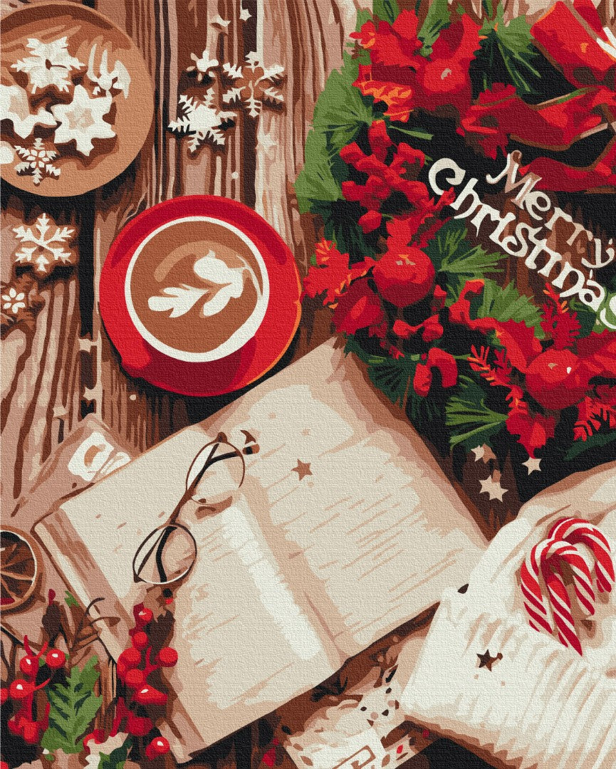 new year art postcardspainting by number, winter theme