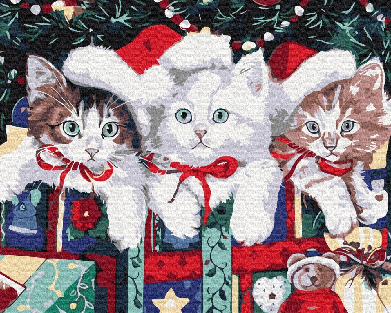 new year art postcardspainting by number, winter theme