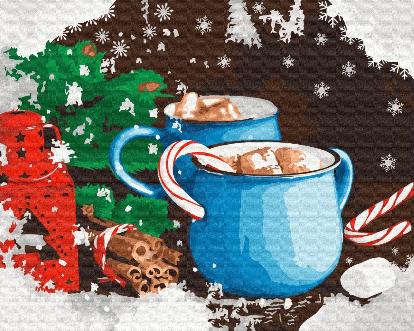 new year art postcardspainting by number, winter theme