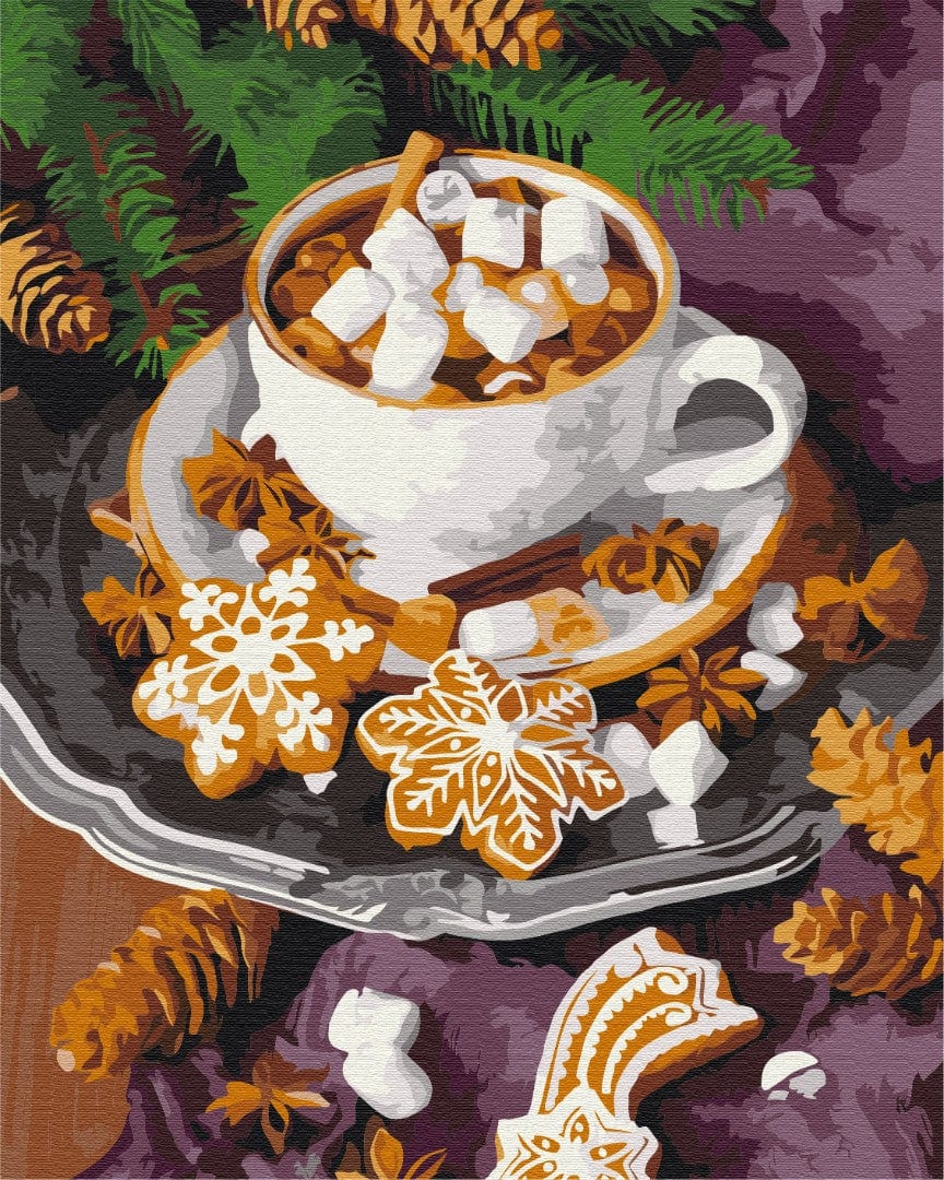new year art postcardspainting by number, winter theme