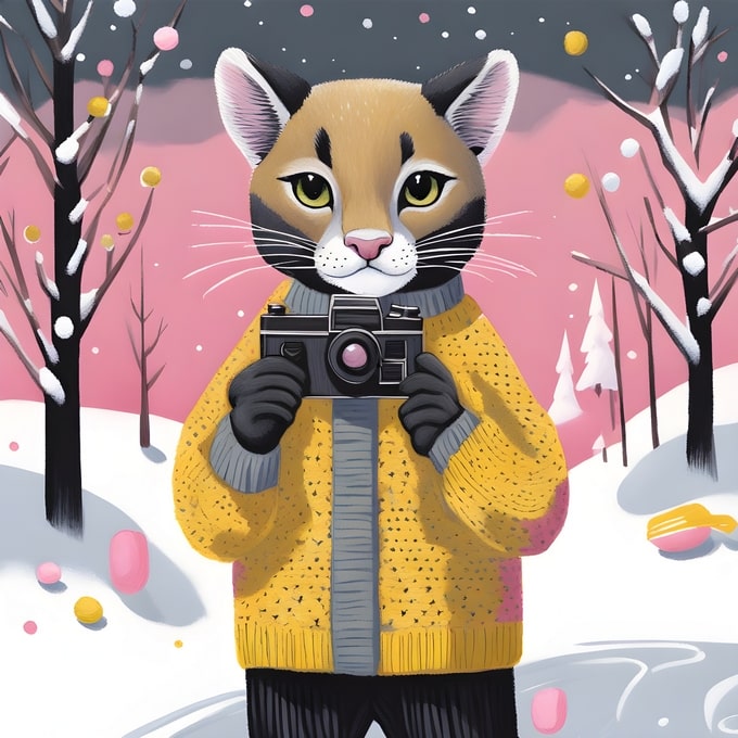 christmas cute animals postcards