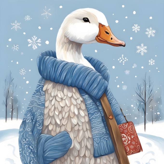 christmas cute animals postcards