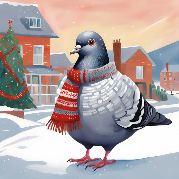 christmas cute animals postcards