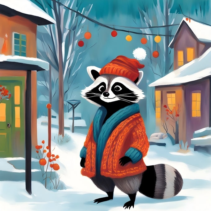 christmas cute animals postcards