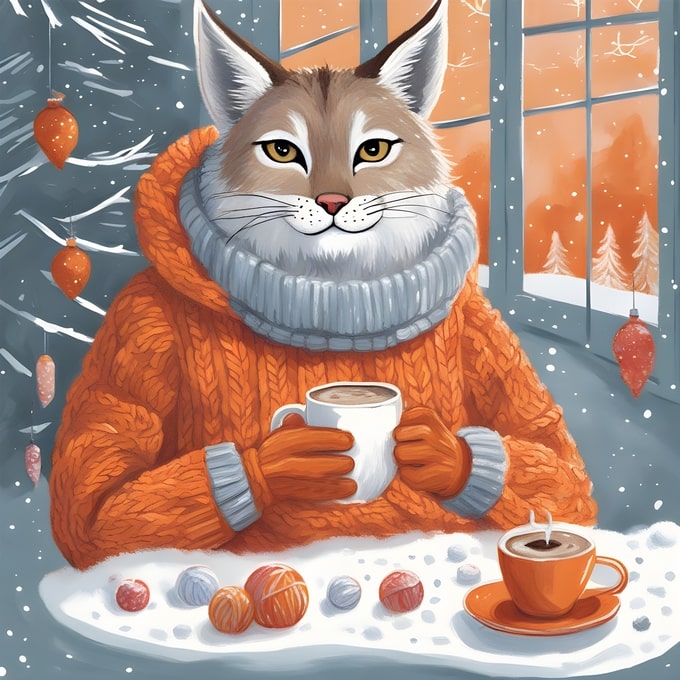 christmas cute animals postcards