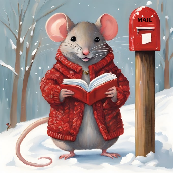 christmas cute animals postcards