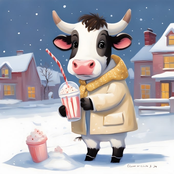 christmas cute animals postcards