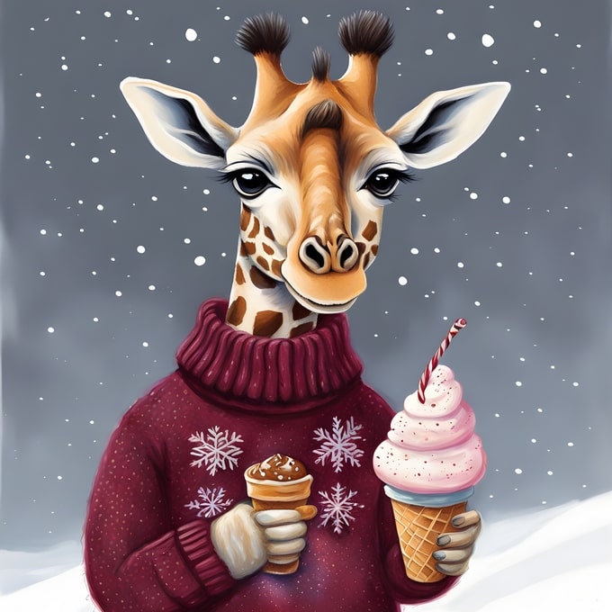 christmas cute animals postcards