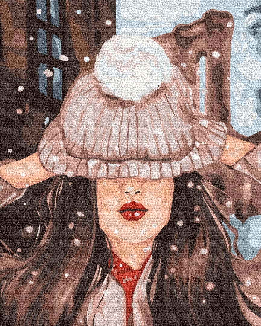 new year art postcardspainting by number, winter theme
