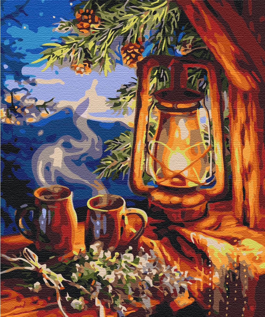 new year art postcardspainting by number, winter theme