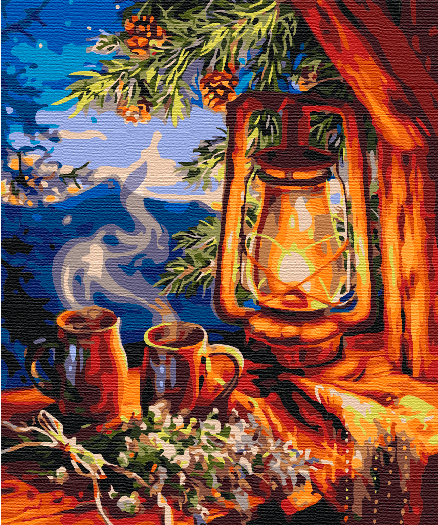 new year art postcardspainting by number, winter theme