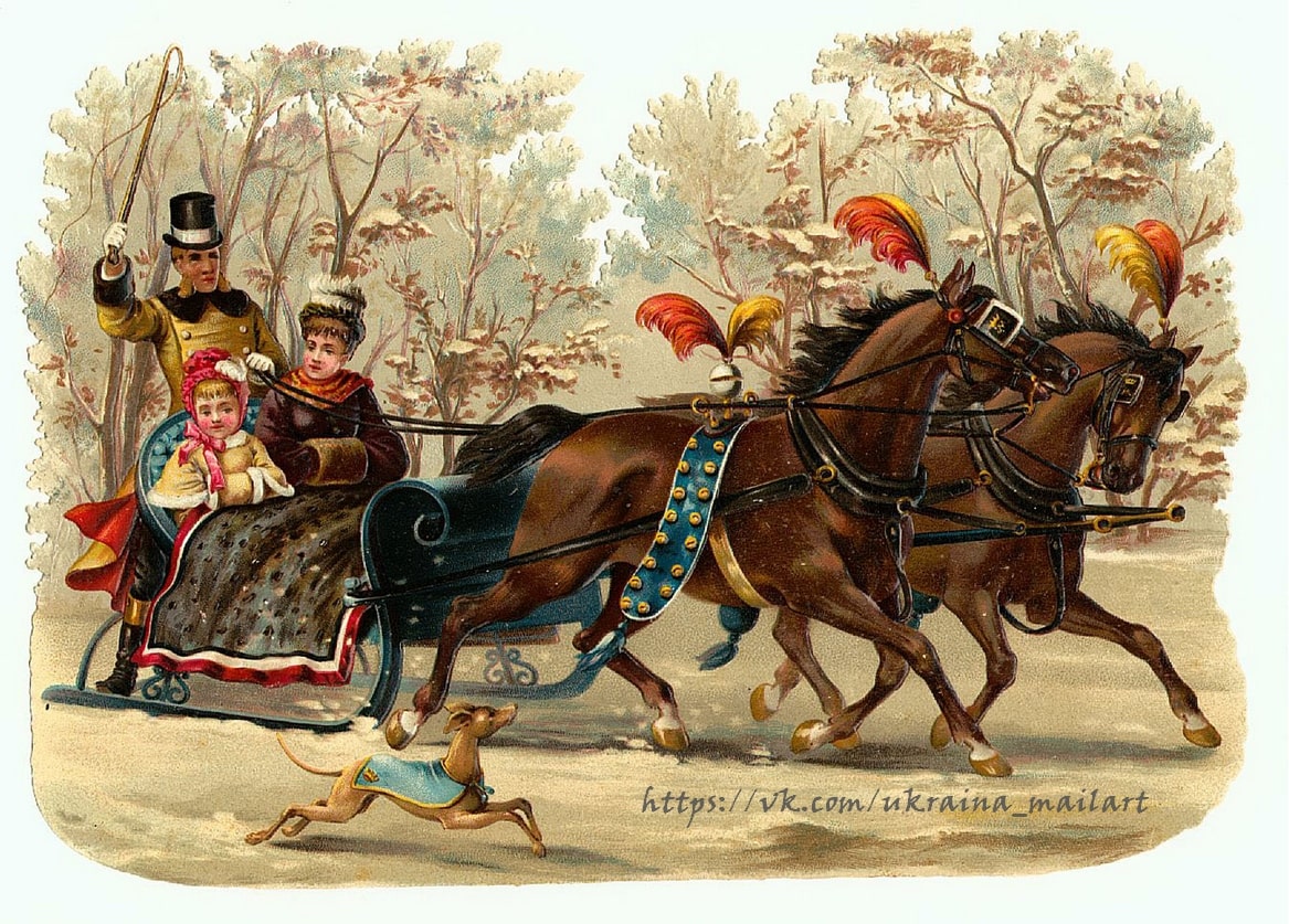 Листівка Різдіяні вінтаж / Видавничий дім "Золота Птаха"