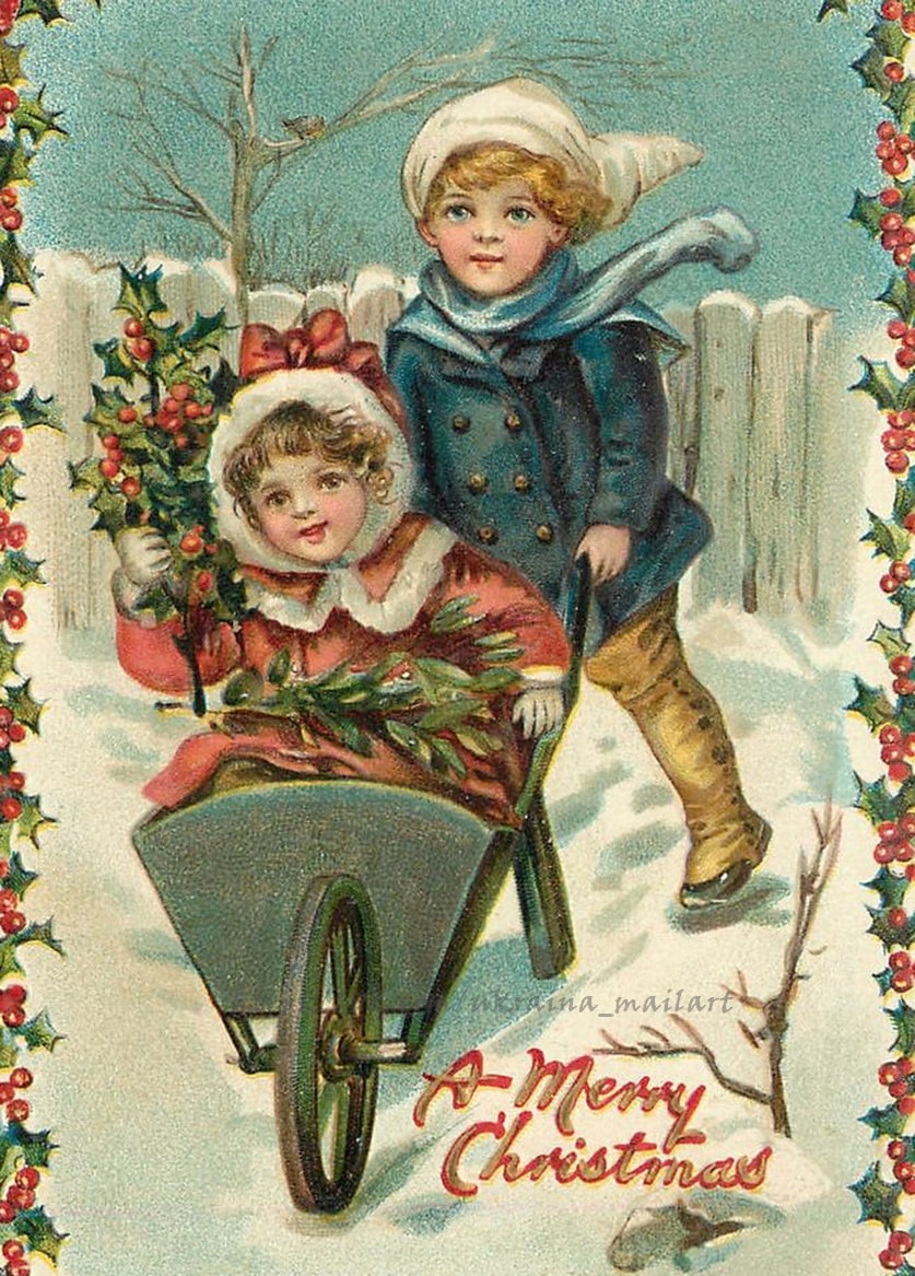 Листівка Різдвяні вінтаж / Видавничий дім "Золота Птаха"