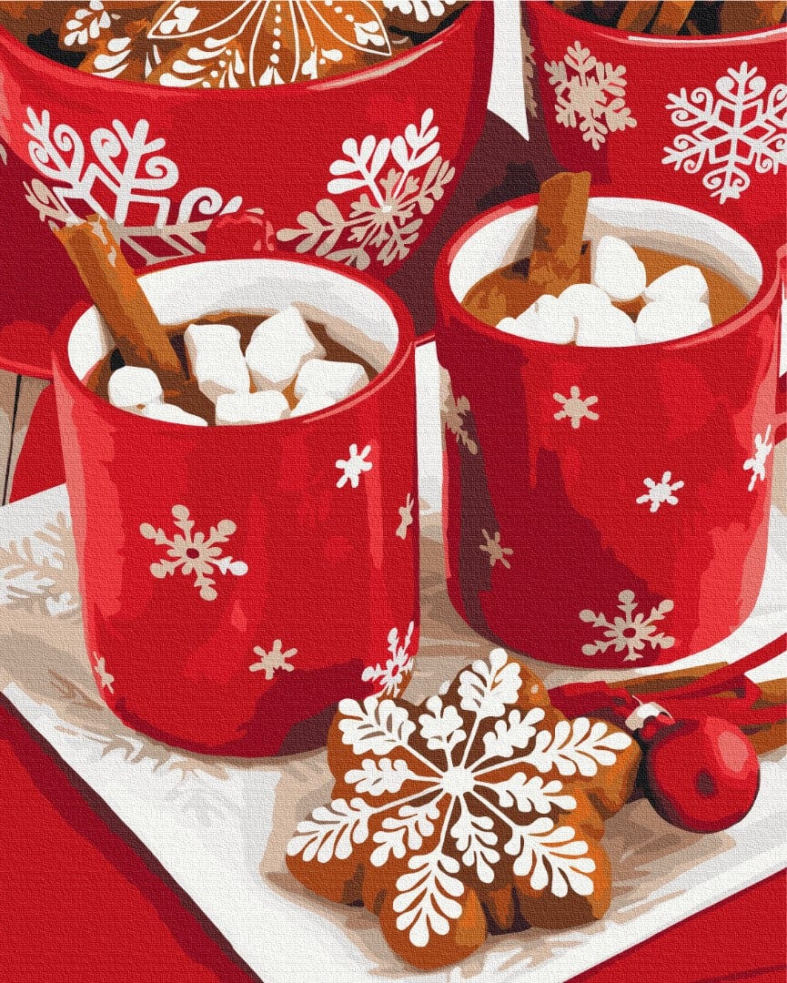 new year art postcardspainting by number, winter theme