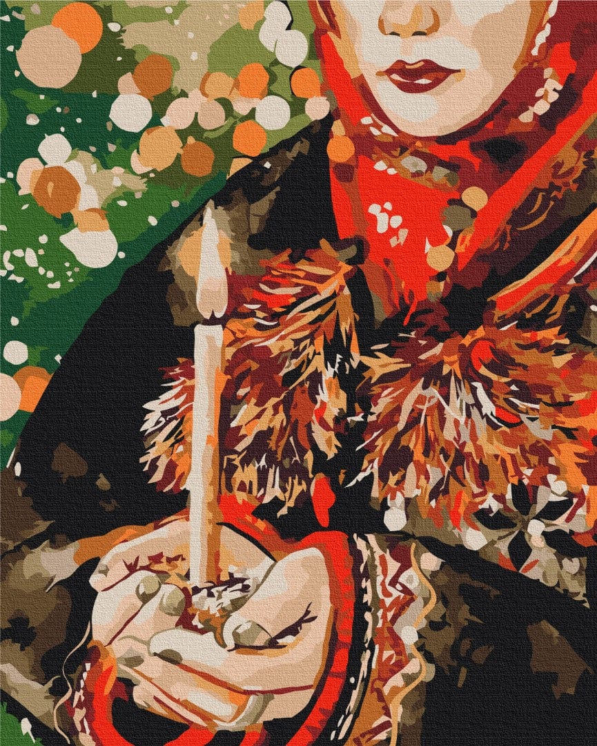 new year art postcardspainting by number, winter theme