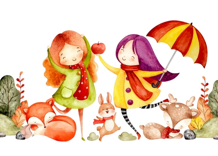 Листівка Cute fall animals / Видавничий дім "Золота Птаха"